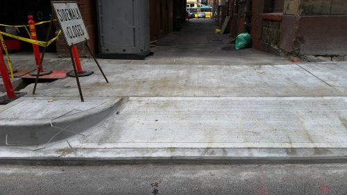 Curb Cut installation around a driveway